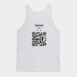 QR Code Design (Scan for Message) Tank Top